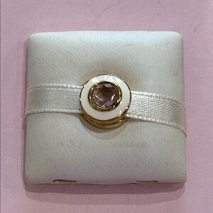 RETIRED Gleaming White Circle Reflexions Charm